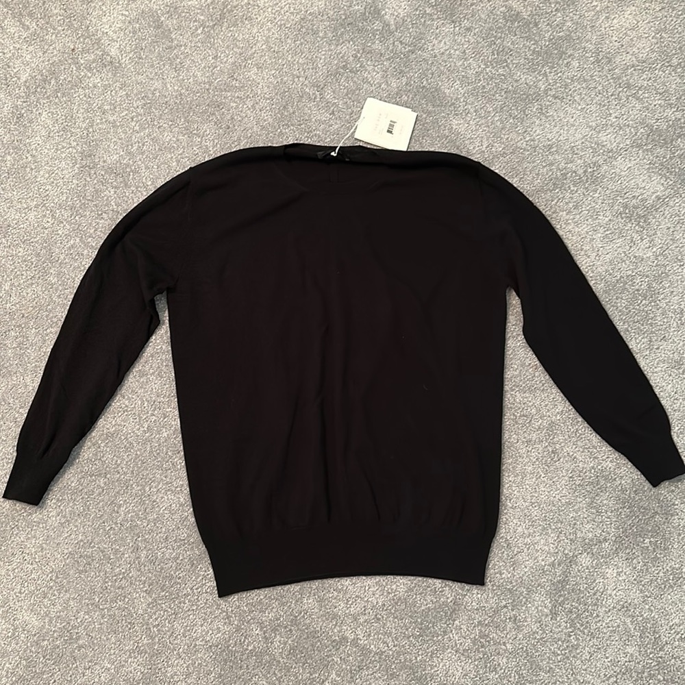 The Row Rose Cashmere Sweater Top, Bark Melange - Picture 2 of 7